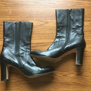 Cole Haans Mid Calf Leather Boot